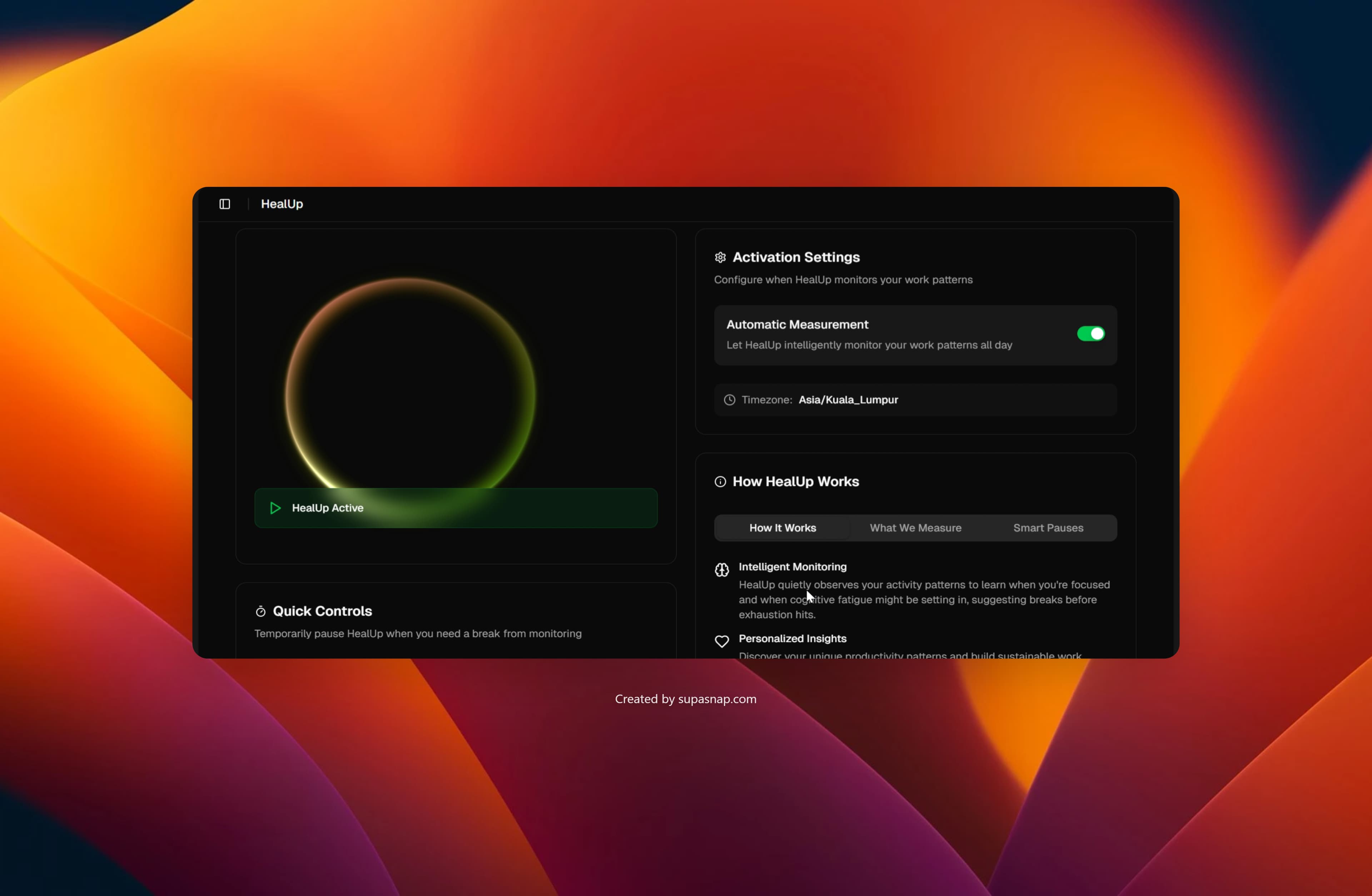 HealUp Application Screenshot